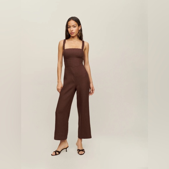 Reformation Harlow Linen Jumpsuit NWOT - Picture 2 of 4